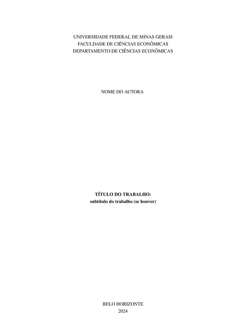 Trabalho Acadêmico FACE UFMG