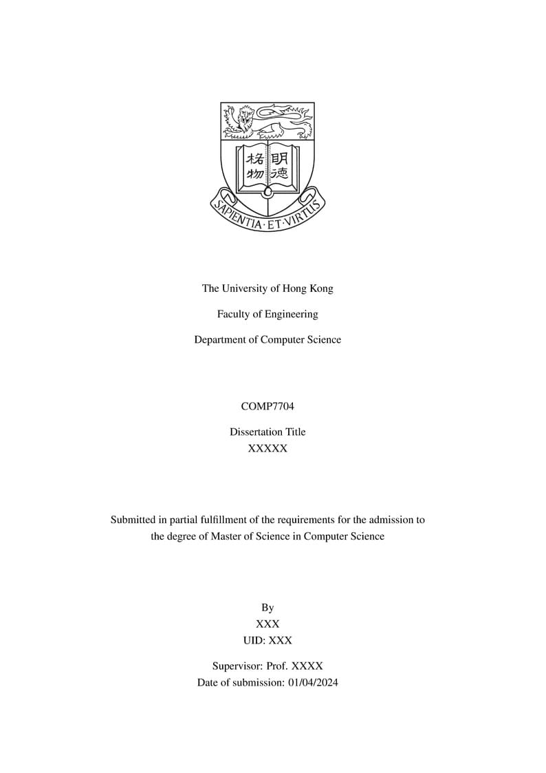HKU Master Dissertation Template