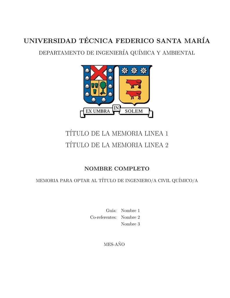 Template Memoria IQA USM