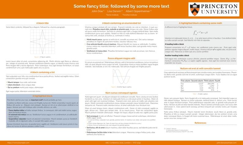 Unofficial Poster Template for Princeton University