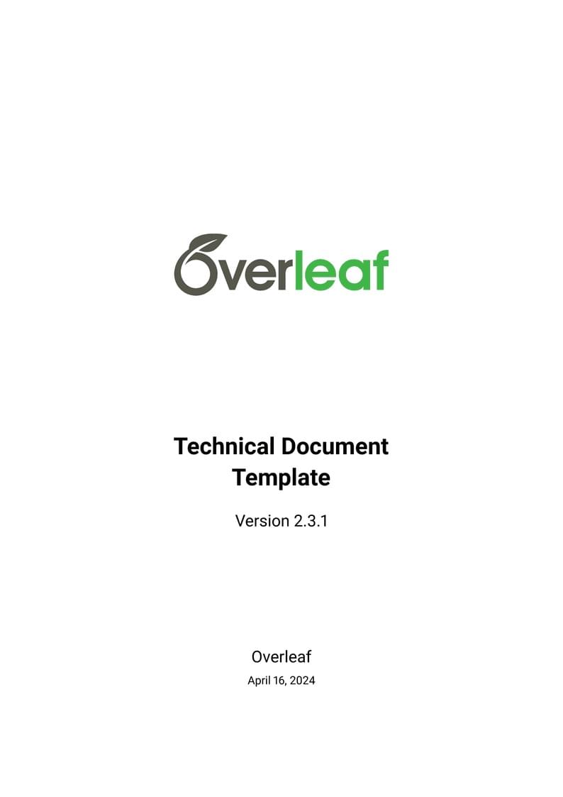 Technical Document Template