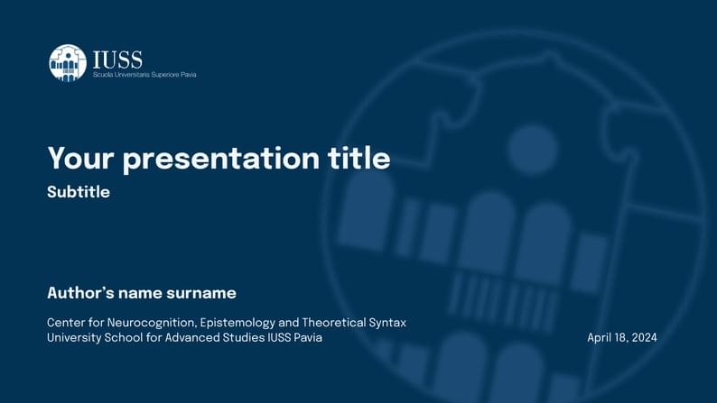Unofficial Presentation IUSS Template