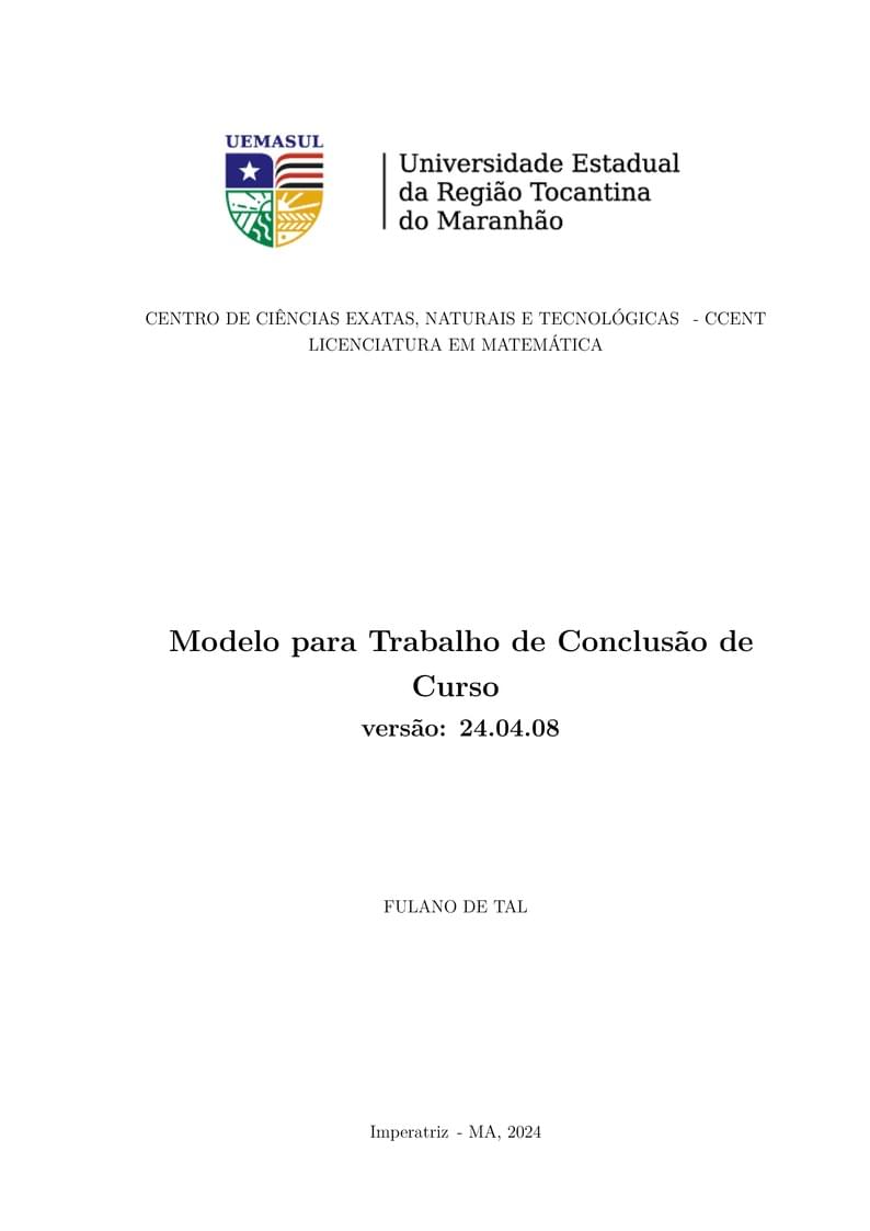 UEMASUL - Template para TCC