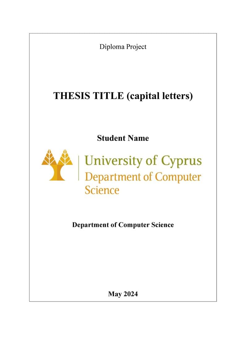 University of Cyprus Computer Science Thesis template