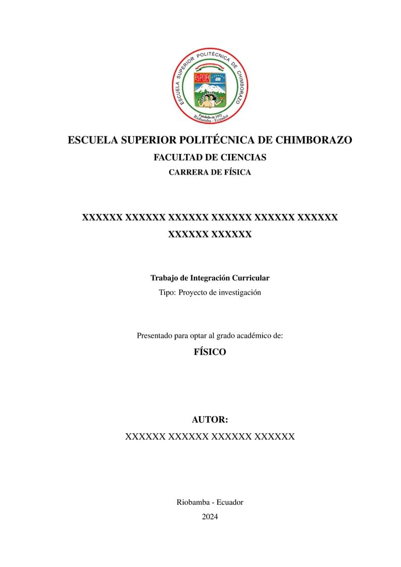 Plantilla de Tesis ESPOCH