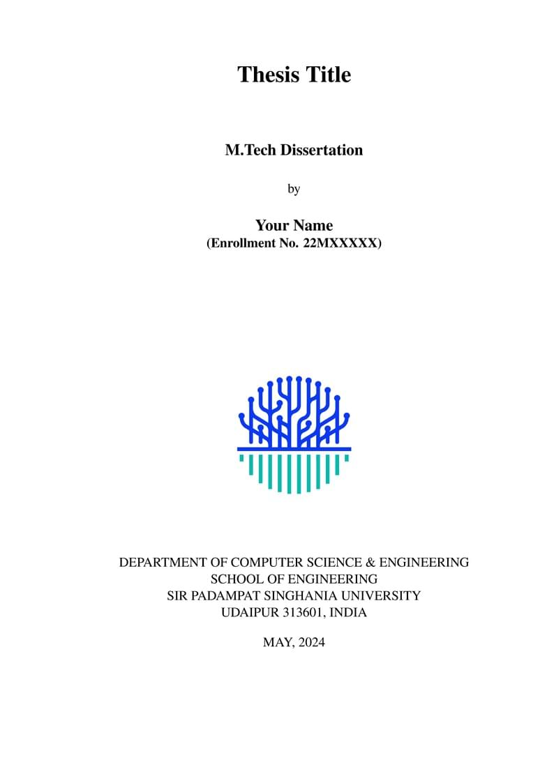 SPSU MTech Thesis Template