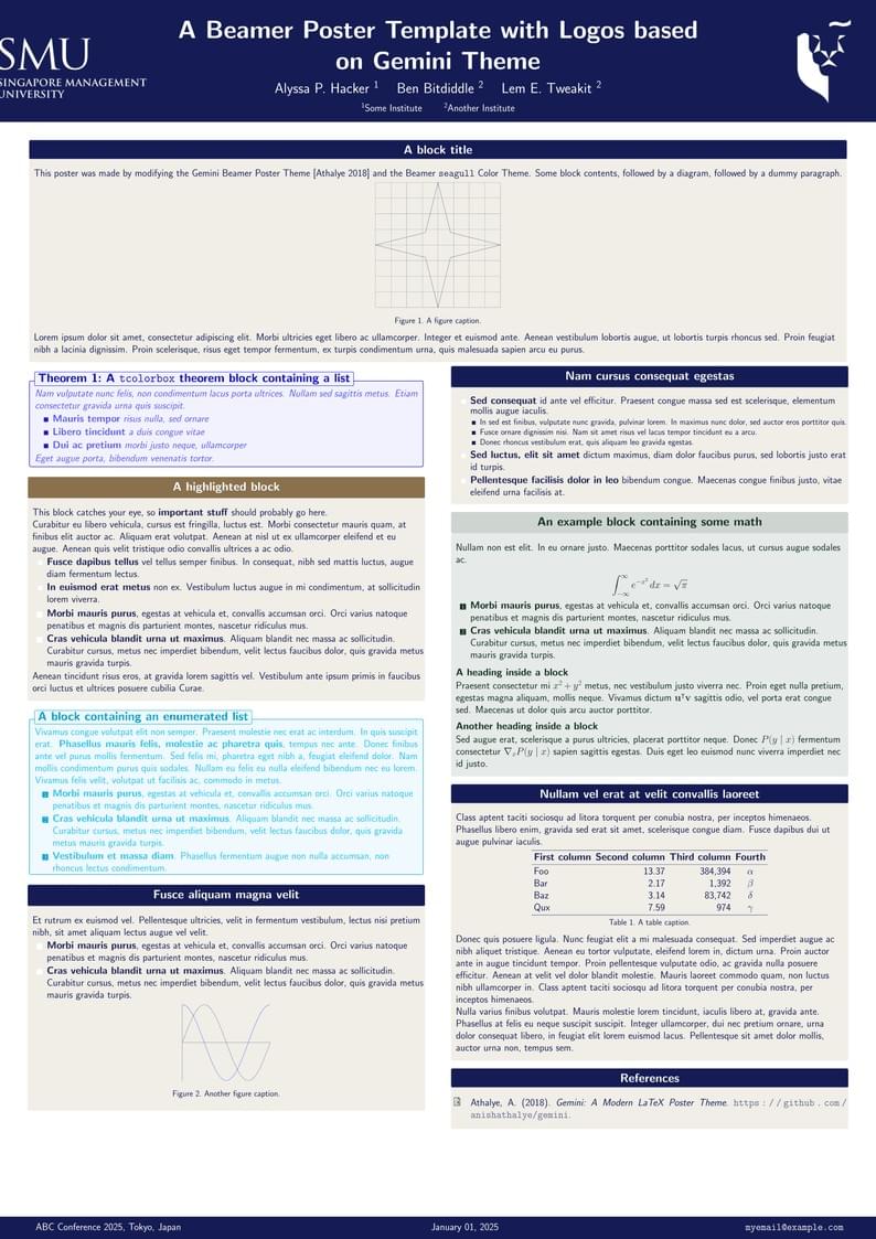 SMU Beamer Poster Template