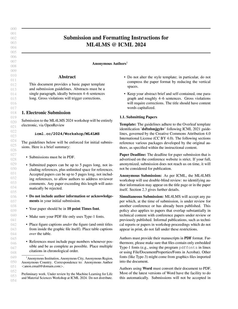 ML4LMS @ ICML'24 Template