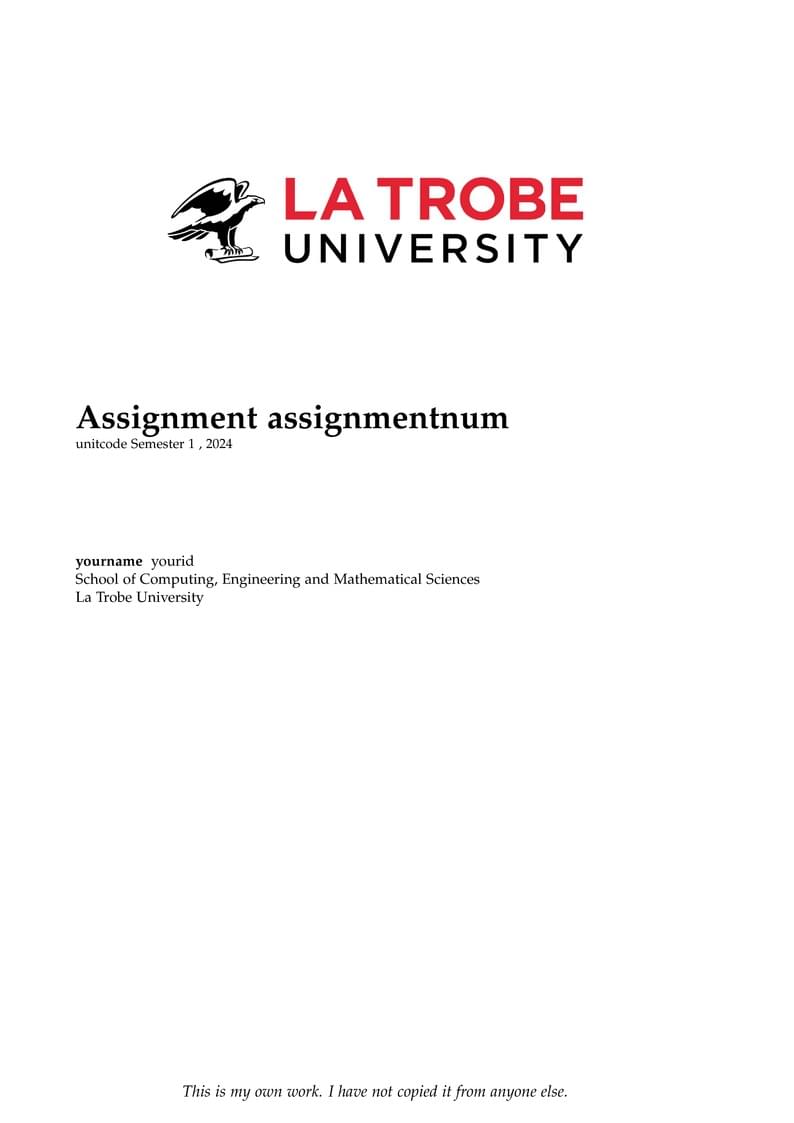La Trobe Template Project
