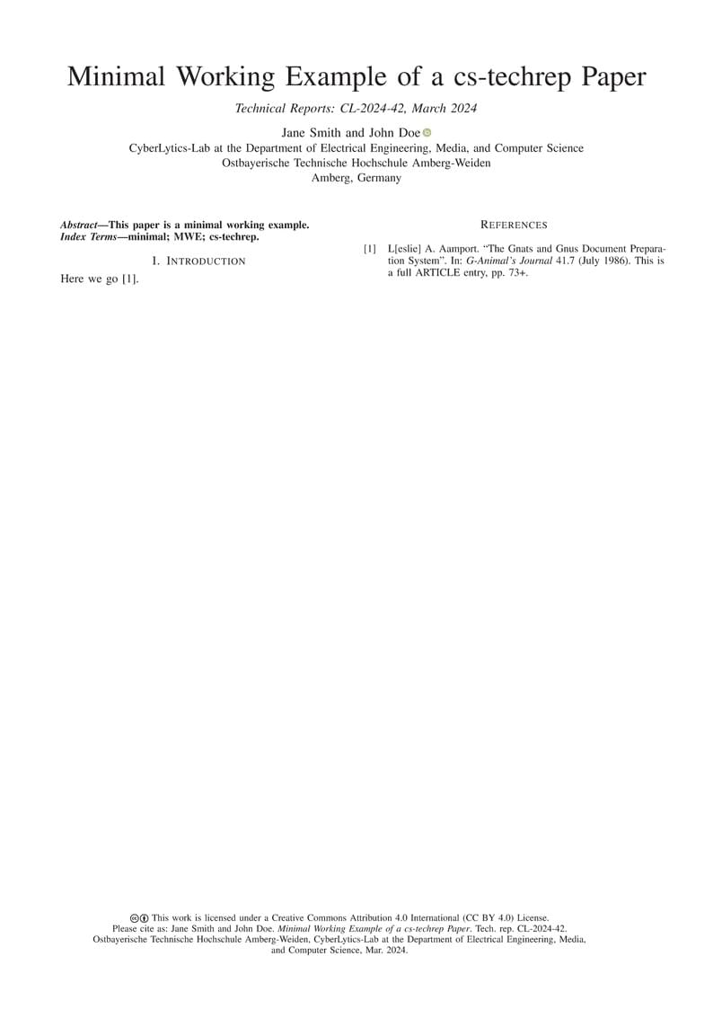cs-techrep MWE