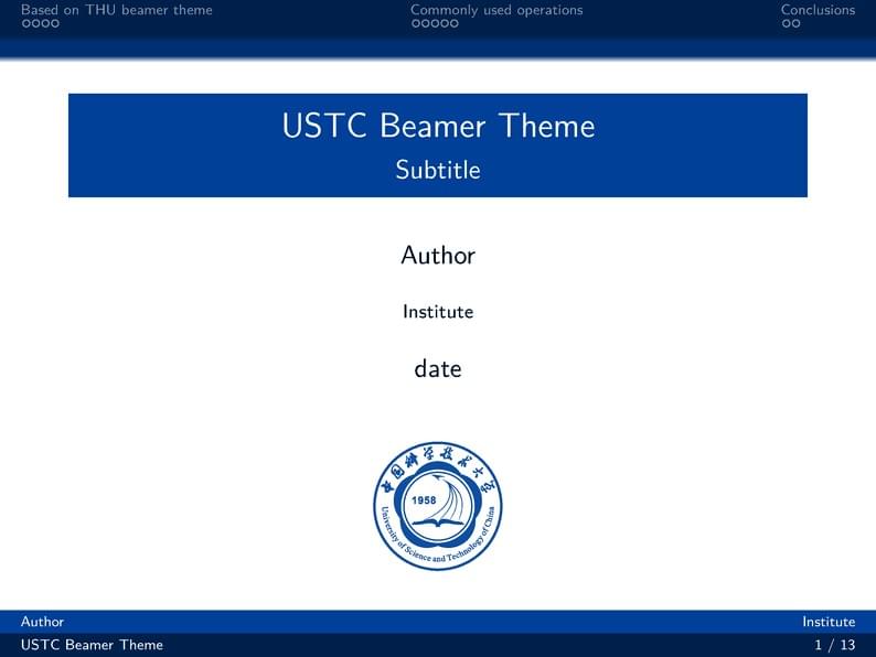 USTC Beamer Theme