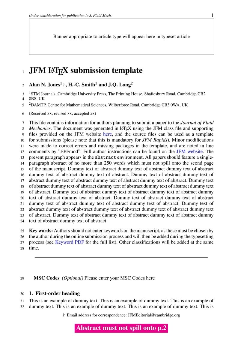 Journal of Fluid Mechanics