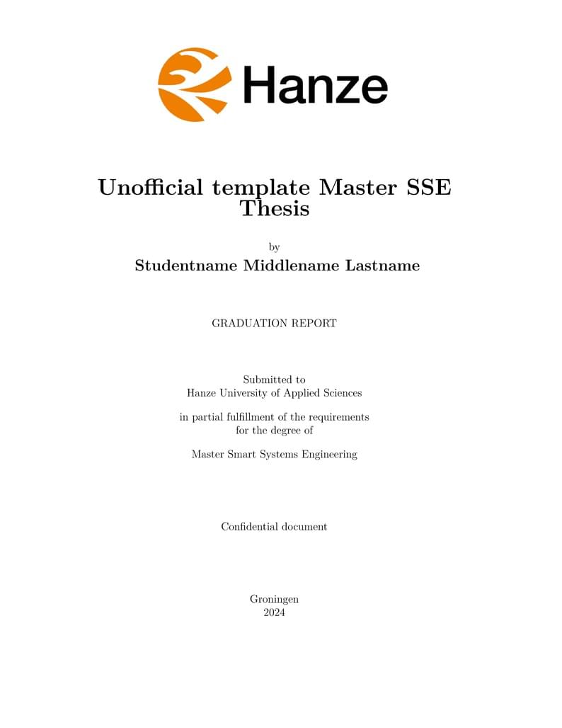 template Master SSE - Hanze University of Applied Sciences