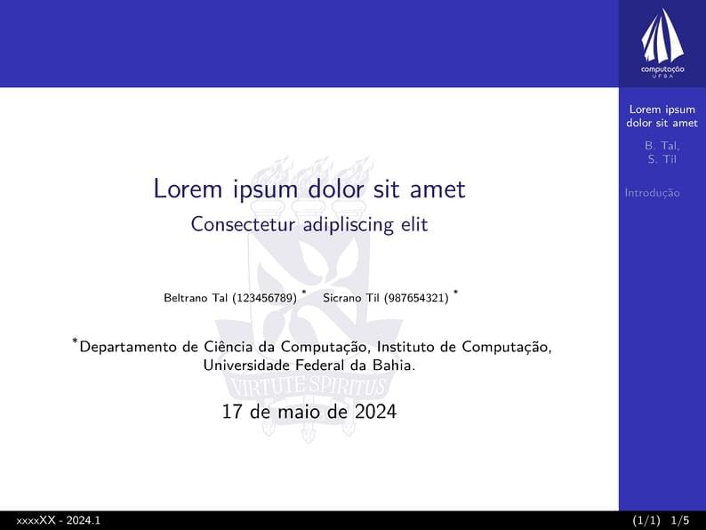 UFBA Beamer Template