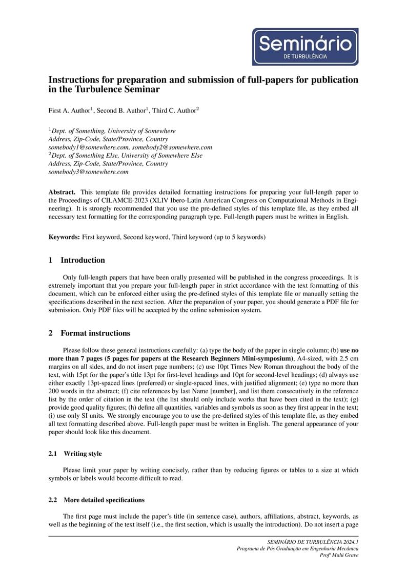 Turbulence Seminar Template