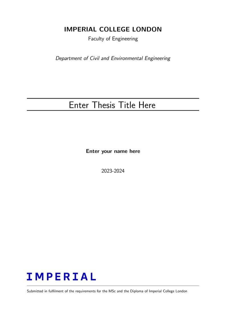 IC Civil Fluids_MSc Research Project Report template