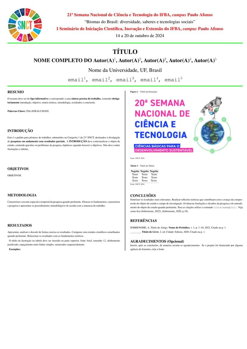 Poster SNCT 2024 - Paulo Afonso