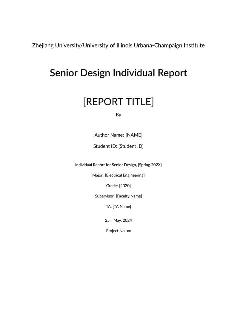 ZJUI Senior Design Individual Report ECE445
