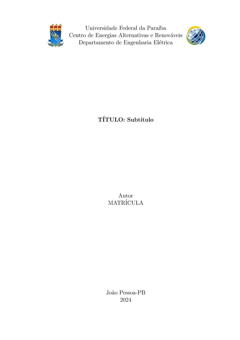 Modelo de Relatório UFPB-CEAR