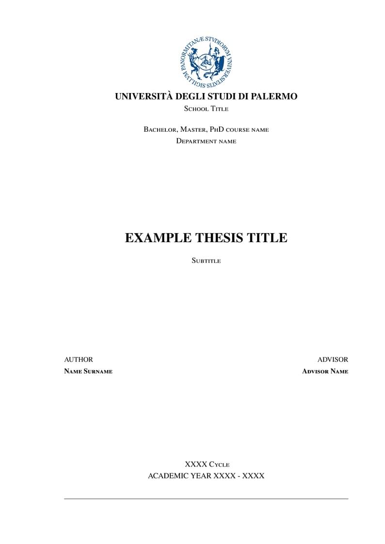 UniPa thesis template