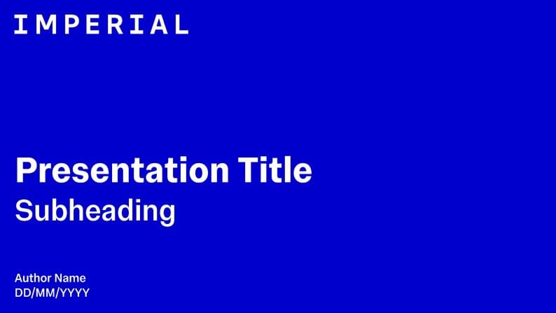 Imperial College London Beamer Template