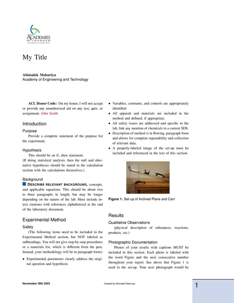 ACL Lab Template
