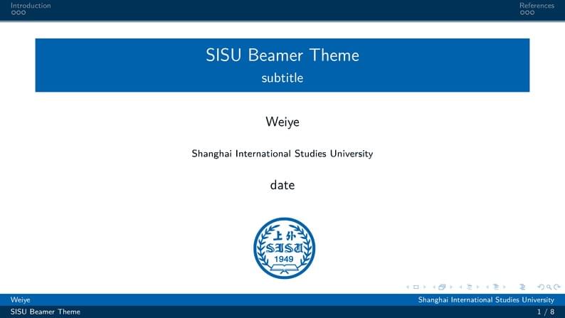 SISU Beamer Theme (16:9)