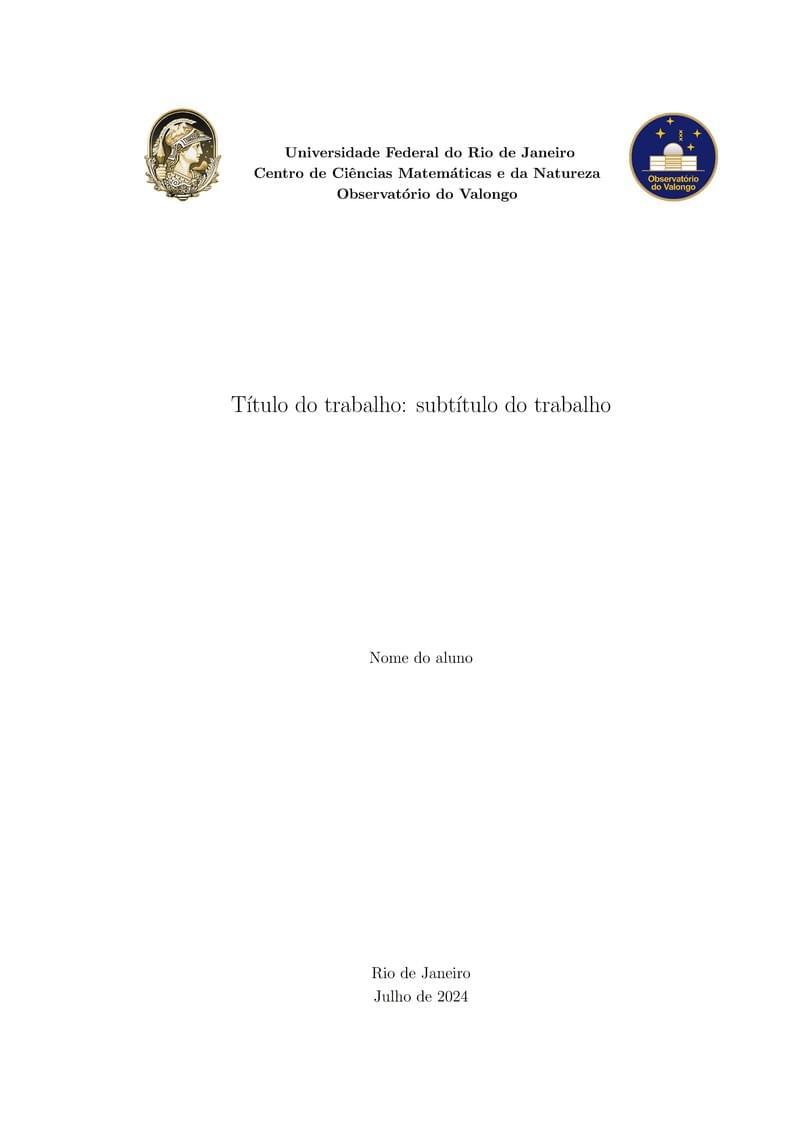 Trabalho de Conclusão de Curso - Observatório do Valongo UFRJ