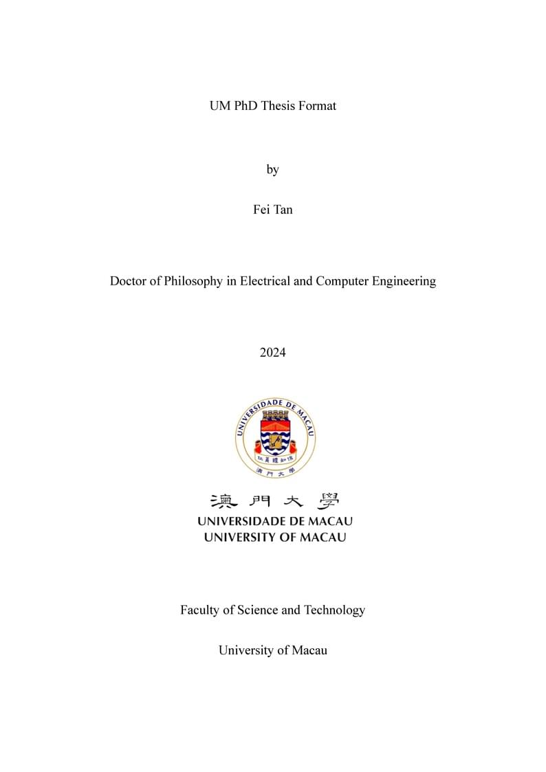 UM PhD Thesis format
