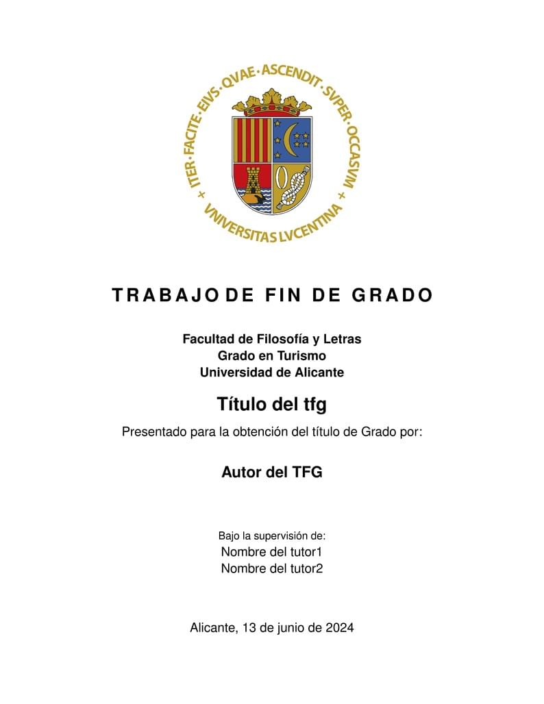 Trabajo de Grado en Turismo