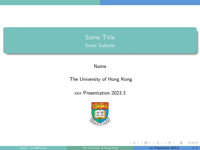 The University of Hong Kong Beamer