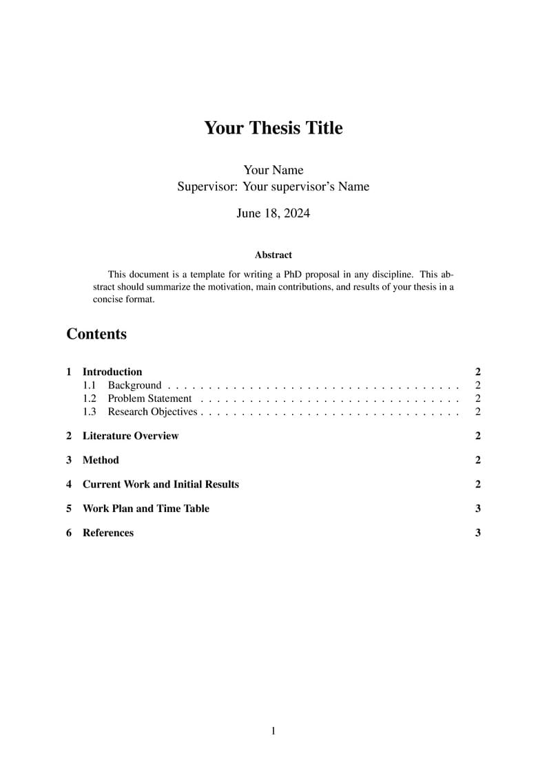 IKIM Ph.D. proposal template
