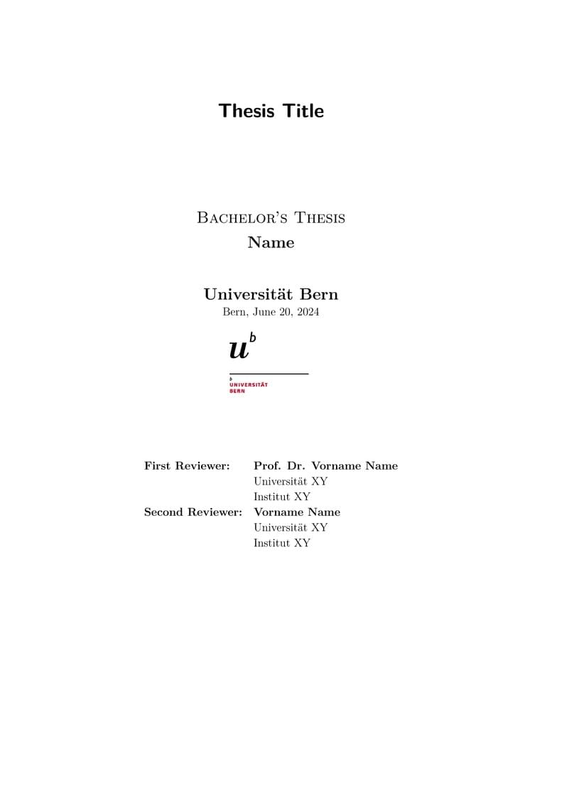 Bachelor Thesis University of Bern