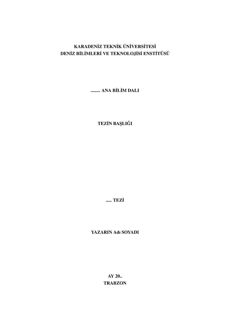 KTU Deniz Bilimleri ve Teknolojisi Enstitüsü