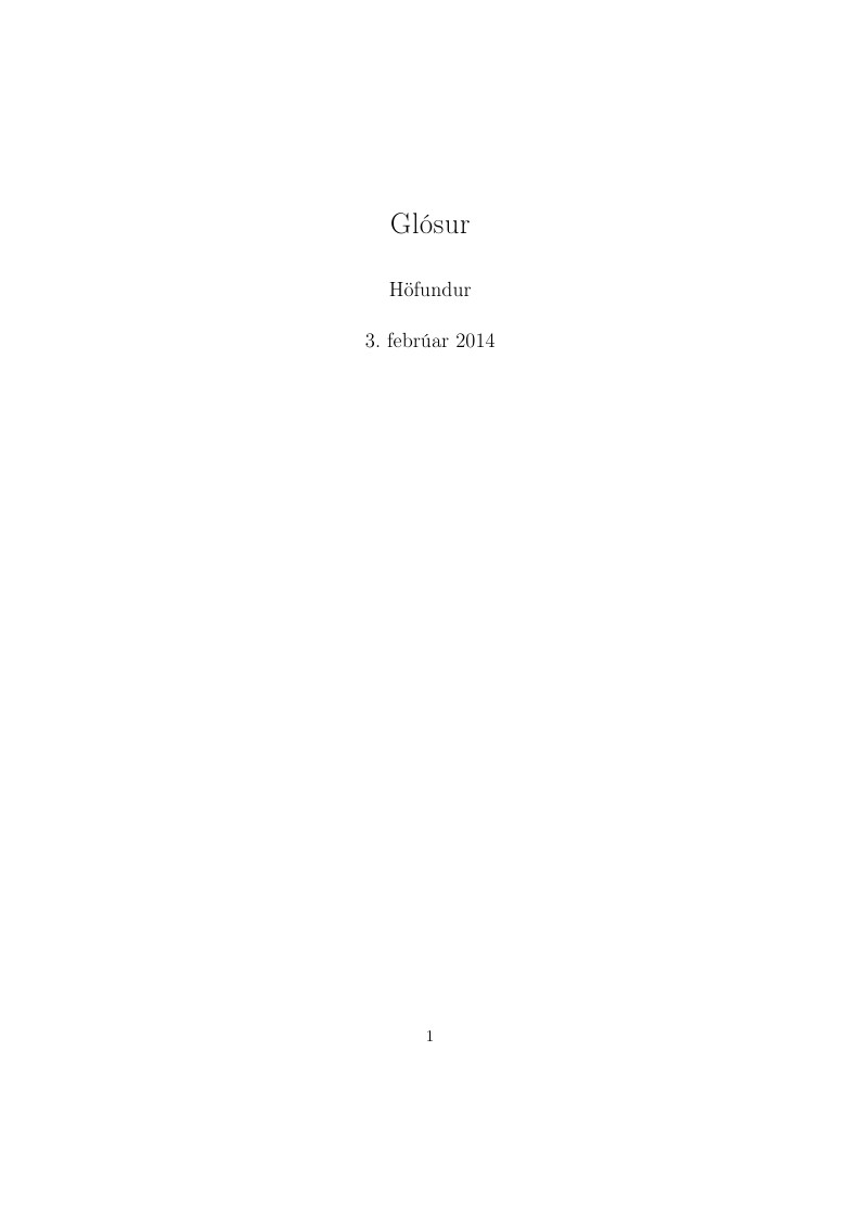 Basic Icelandic template