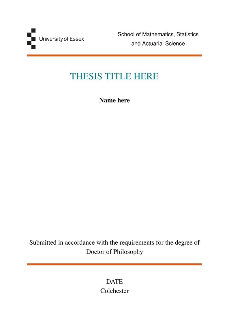 SMSAS PhD Thesis Template