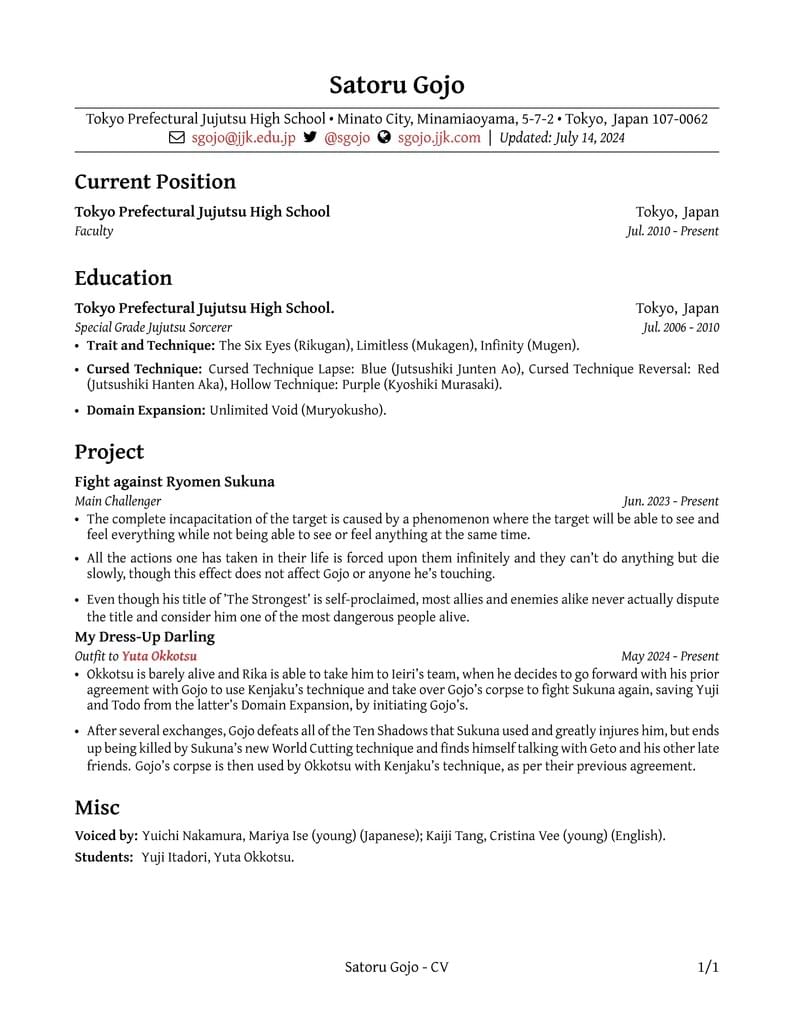 Resume/CV Template