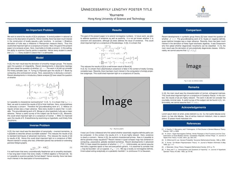 Poster template for Hong Kong University of Science and Technology