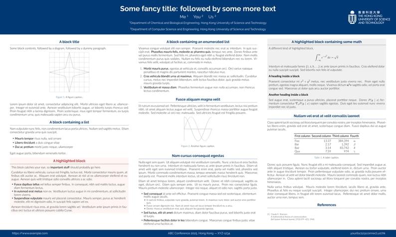 Unofficial Template for Hong Kong University of Science and Technology