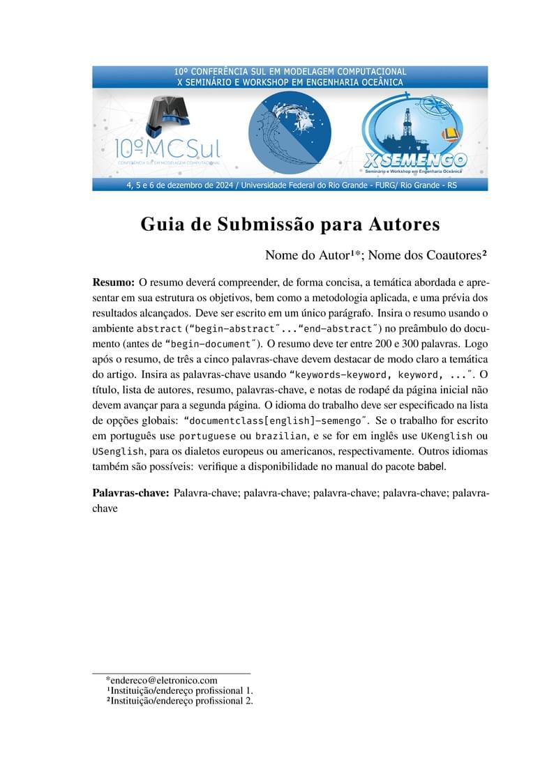 Template 10o MCSul e X SEMENGO