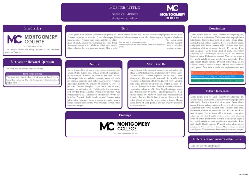 Montgomery College Poster Template