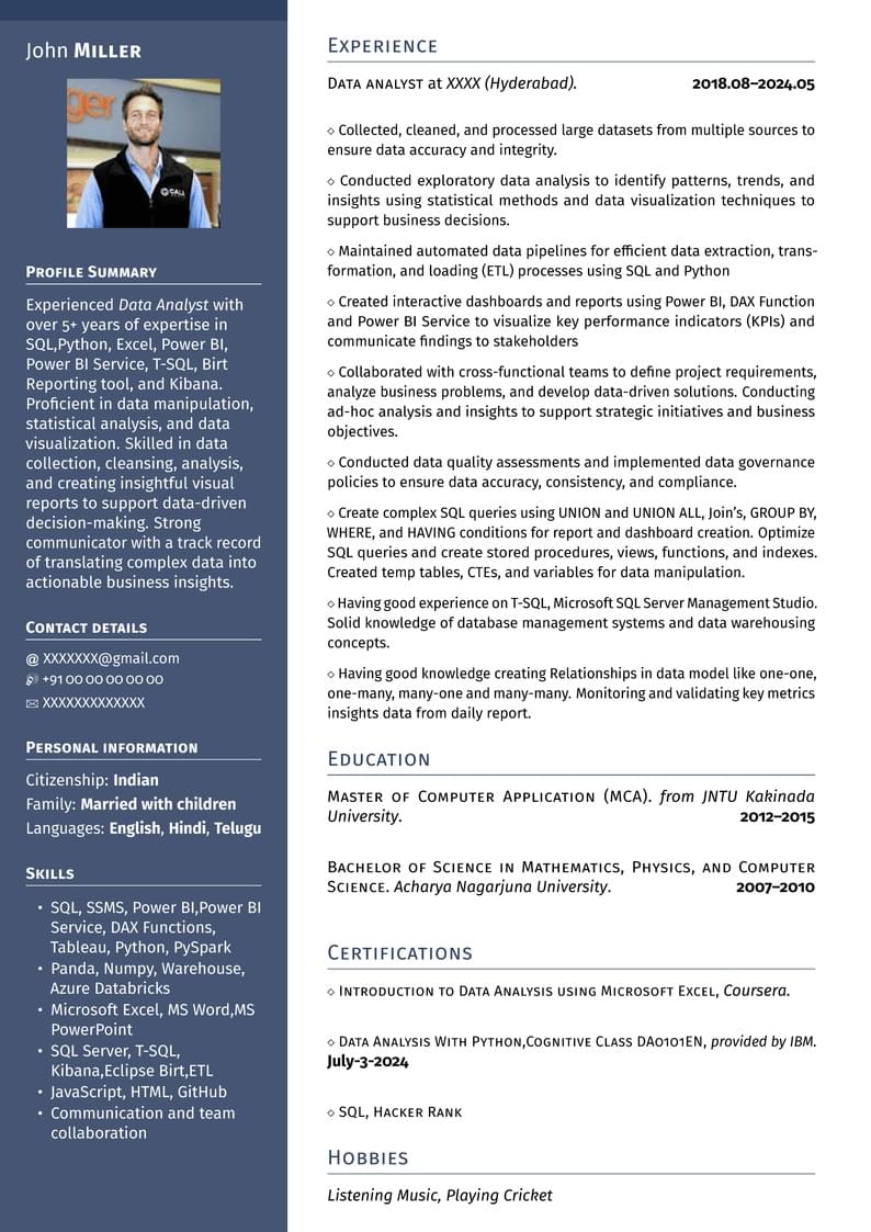 John Miller CV