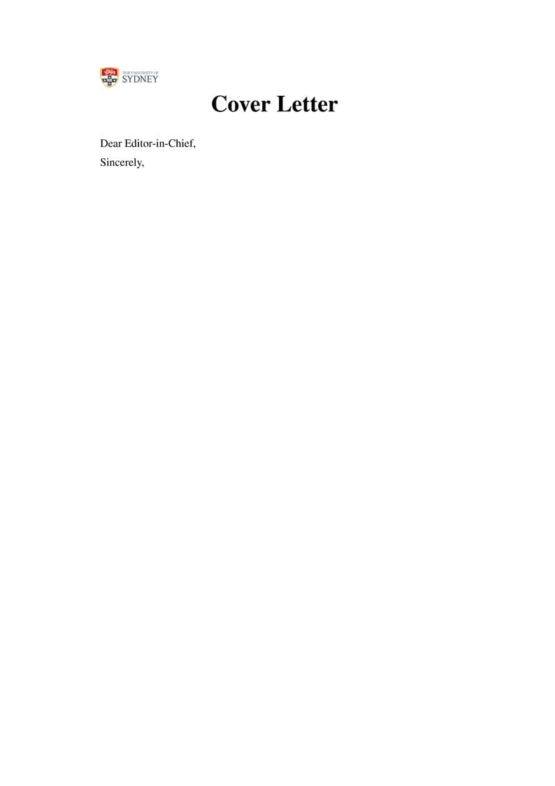USYD Cover Letter
