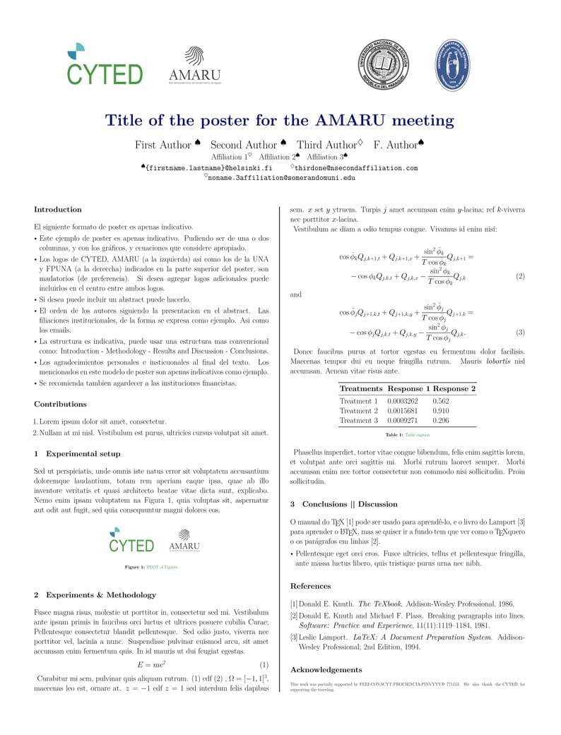 AMARU Poster Template