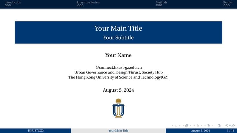 Beamer template for HKUST(GZ)