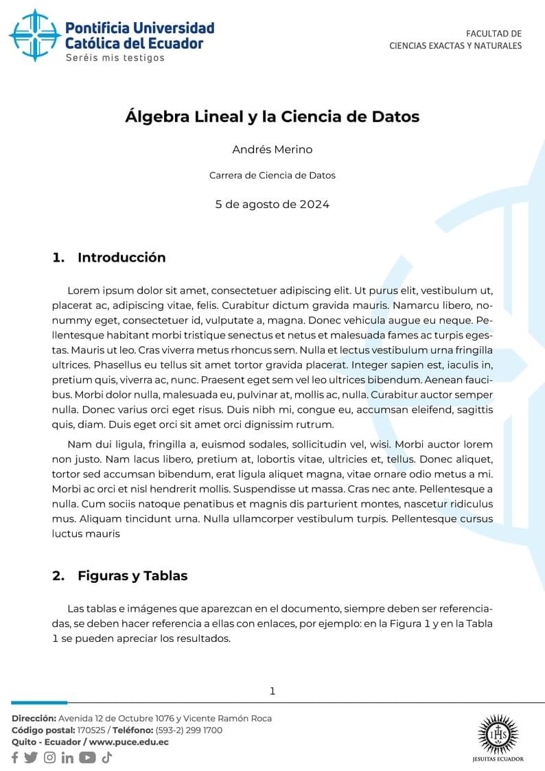 Formato tareas PUCE