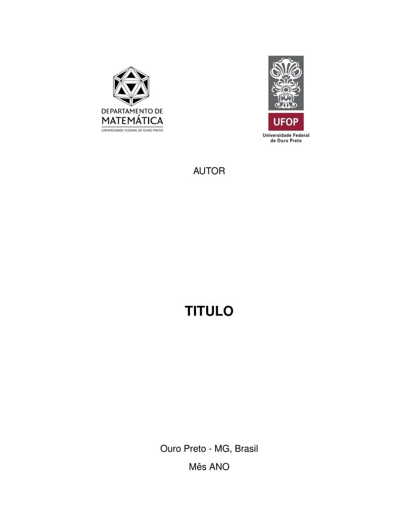 Modelo TCC UFOP graduação