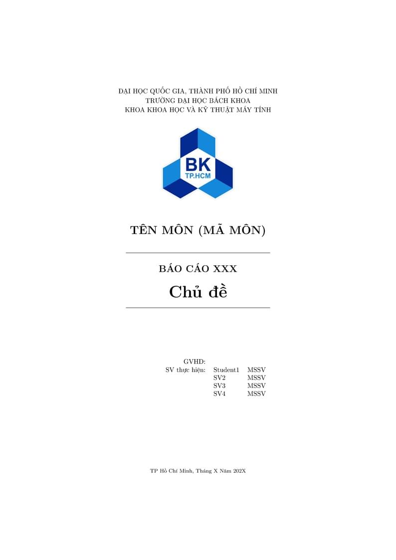 Báo cáo mẫu