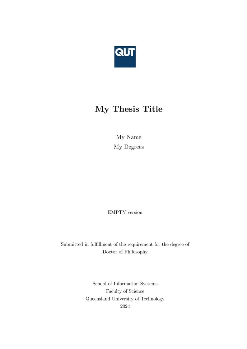 QUT PhD Formal IS Thesis Template