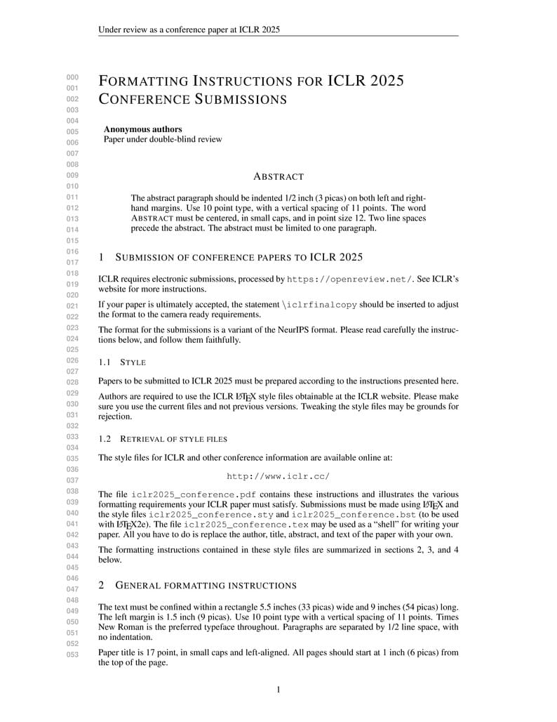 Template for ICLR 2025 Conference Submission